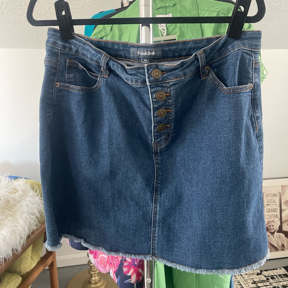 ModCloth Denim Skirt Size 14